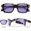 image:imageSOJOS Big Trendy Square Polarized Sunglasses Womens Mens Retro Large Chunky Oversized Rectangle Shades SJ2345Purple TortoiseLight Purple Tint