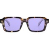 image:imageSOJOS Big Trendy Square Polarized Sunglasses Womens Mens Retro Large Chunky Oversized Rectangle Shades SJ2345Purple TortoiseLight Purple Tint