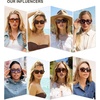 image:imageSOJOS Big Trendy Square Polarized Sunglasses Womens Mens Retro Large Chunky Oversized Rectangle Shades SJ2345Shiny BlackLight Brown