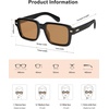 image:imageSOJOS Big Trendy Square Polarized Sunglasses Womens Mens Retro Large Chunky Oversized Rectangle Shades SJ2345Shiny BlackLight Brown