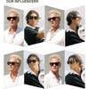 image:imageSOJOS Big Trendy Square Polarized Sunglasses Womens Mens Retro Large Chunky Oversized Rectangle Shades SJ2345Shiny BlackLight Brown