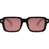 image:imageSOJOS Big Trendy Square Polarized Sunglasses Womens Mens Retro Large Chunky Oversized Rectangle Shades SJ2345Shiny BlackRed Tint