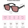 image:imageSOJOS Big Trendy Square Polarized Sunglasses Womens Mens Retro Large Chunky Oversized Rectangle Shades SJ2345Shiny BlackRed Tint