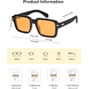 image:imageSOJOS Big Trendy Square Polarized Sunglasses Womens Mens Retro Large Chunky Oversized Rectangle Shades SJ2345Shiny BlackYellow Tint