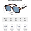 image:imageSOJOS Big Trendy Square Polarized Sunglasses Womens Mens Retro Large Chunky Oversized Rectangle Shades SJ2345TortoiseBlue