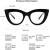 image:imageSOJOS Blue Light Blocking Glasses Retro Vintage Cateye Eyeglasses for Women Plastic Frame Party Glasses SJ5025CC1 Black Frame