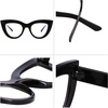 image:imageSOJOS Blue Light Blocking Glasses Retro Vintage Cateye Eyeglasses for Women Plastic Frame Party Glasses SJ5025CC1 Black Frame