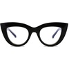 image:imageSOJOS Blue Light Blocking Glasses Retro Vintage Cateye Eyeglasses for Women Plastic Frame Party Glasses SJ5025CC1 Black Frame