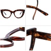image:imageSOJOS Blue Light Blocking Glasses Retro Vintage Cateye Eyeglasses for Women Plastic Frame Party Glasses SJ5025CC2 Tortoise Frame
