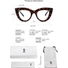 image:imageSOJOS Blue Light Blocking Glasses Retro Vintage Cateye Eyeglasses for Women Plastic Frame Party Glasses SJ5025CC2 Tortoise Frame