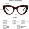 image:imageSOJOS Blue Light Blocking Glasses Retro Vintage Cateye Eyeglasses for Women Plastic Frame Party Glasses SJ5025CC2 Tortoise Frame