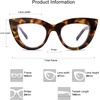 image:imageSOJOS Blue Light Blocking Glasses Retro Vintage Cateye Eyeglasses for Women Plastic Frame Party Glasses SJ5025CC4 Yellow Tortoise Frame