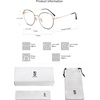 image:imageSOJOS Cat Eye Blue Light Blocking Glasses for Woman Hipster Metal Frame Womens Eyeglasses She Young SJ5027Blackgold