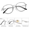 image:imageSOJOS Cat Eye Blue Light Blocking Glasses for Woman Hipster Metal Frame Womens Eyeglasses She Young SJ5027Blacksilver