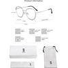 image:imageSOJOS Cat Eye Blue Light Blocking Glasses for Woman Hipster Metal Frame Womens Eyeglasses She Young SJ5027Blacksilver