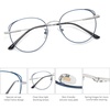 image:imageSOJOS Cat Eye Blue Light Blocking Glasses for Woman Hipster Metal Frame Womens Eyeglasses She Young SJ5027Bluesilver