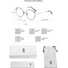image:imageSOJOS Cat Eye Blue Light Blocking Glasses for Woman Hipster Metal Frame Womens Eyeglasses She Young SJ5027Bluesilver