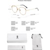 image:imageSOJOS Cat Eye Blue Light Blocking Glasses for Woman Hipster Metal Frame Womens Eyeglasses She Young SJ5027Browngold