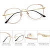 image:imageSOJOS Cat Eye Blue Light Blocking Glasses for Woman Hipster Metal Frame Womens Eyeglasses She Young SJ5027Browngold