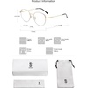 image:imageSOJOS Cat Eye Blue Light Blocking Glasses for Woman Hipster Metal Frame Womens Eyeglasses She Young SJ5027Cream