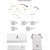 image:imageSOJOS Cat Eye Blue Light Blocking Glasses for Woman Hipster Metal Frame Womens Eyeglasses She Young SJ5027Gold