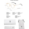 image:imageSOJOS Cat Eye Blue Light Blocking Glasses for Woman Hipster Metal Frame Womens Eyeglasses She Young SJ5027Rose Gold