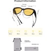 image:imageSOJOS Cat Eye Polarized Fit Over Glasses Sunglasses for Women Trendy Cateye Wrap Around Shades for Women SJ2658BlackNight Vision