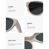 image:imageSOJOS Cat Eye Polarized Fit Over Glasses Sunglasses for Women Trendy Cateye Wrap Around Shades for Women SJ2658Dark BeigeGrey