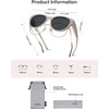 image:imageSOJOS Cat Eye Polarized Fit Over Glasses Sunglasses for Women Trendy Cateye Wrap Around Shades for Women SJ2658Dark BeigeGrey
