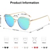 image:imageSOJOS Cat Eye Sunglasses for Women Fashion Designer Style Mirrored Lenses SJ1001GoldGreen