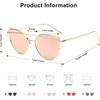 image:imageSOJOS Cat Eye Sunglasses for Women Fashion Designer Style Mirrored Lenses SJ1001GoldPink