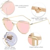 image:imageSOJOS Cat Eye Sunglasses for Women Fashion Designer Style Mirrored Lenses SJ1001GoldPink