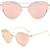 image:imageSOJOS Cat Eye Sunglasses for Women Fashion Designer Style Mirrored Lenses SJ1001GoldPink