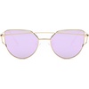 image:imageSOJOS Cat Eye Sunglasses for Women Fashion Designer Style Mirrored Lenses SJ1001GoldPurple