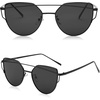 image:imageSOJOS Cat Eye Sunglasses for Women Fashion Designer Style Mirrored Lenses SJ1001Matt BlackGrey