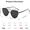 image:imageSOJOS Cat Eye Sunglasses for Women Fashion Designer Style Mirrored Lenses SJ1001Matt BlackGrey