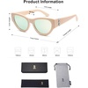 image:imageSOJOS Cat Eye Sunglasses for Women amp Men 90s Retro Aesthetic Trendy Cateye Designer Sunnies SJ2332BeigePink