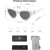 image:imageSOJOS Cat Eye Sunglasses for Women amp Men 90s Retro Aesthetic Trendy Cateye Designer Sunnies SJ2332WhiteGrey