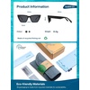 image:imageSOJOS CatEye Sunglasses Recycled Fishing Net Frame EcoFriendly UV400 Polarized LensesAtlantic OceanBlack
