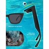 image:imageSOJOS CatEye Sunglasses Recycled Fishing Net Frame EcoFriendly UV400 Polarized LensesAtlantic OceanBlack
