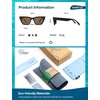 image:imageSOJOS CatEye Sunglasses Recycled Fishing Net Frame EcoFriendly UV400 Polarized LensesAtlantic OceanBrown