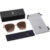 image:imageSOJOS Cateye Sunglasses for Women Fashion Mirrored Lens Metal Frame SJ1086Brown