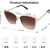 image:imageSOJOS Cateye Sunglasses for Women Fashion Mirrored Lens Metal Frame SJ1086Brown