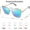 image:imageSOJOS Cateye Sunglasses for Women Fashion Mirrored Lens Metal Frame SJ1086Green