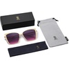image:imageSOJOS Cateye Sunglasses for Women Fashion Mirrored Lens Metal Frame SJ1086Multicolor