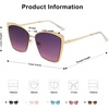 image:imageSOJOS Cateye Sunglasses for Women Fashion Mirrored Lens Metal Frame SJ1086Multicolor
