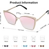 image:imageSOJOS Cateye Sunglasses for Women Fashion Mirrored Lens Metal Frame SJ1086Pink