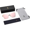 image:imageSOJOS Cateye Sunglasses for Women Fashion Mirrored Lens Metal Frame SJ1086Pink