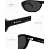 image:imageSOJOS Classic Acetate Oval Sunglasses for Men Women Polarized UV400 Protection Unisex Retro Lightweight Sun Glasses RomyBlackGrey