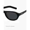 image:imageSOJOS Classic Acetate Oval Sunglasses for Men Women Polarized UV400 Protection Unisex Retro Lightweight Sun Glasses RomyBlackGrey